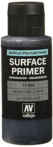 Acrylicos Vallejo 60 ml "Gloss Black Primer" metaalverf - 8429551736602