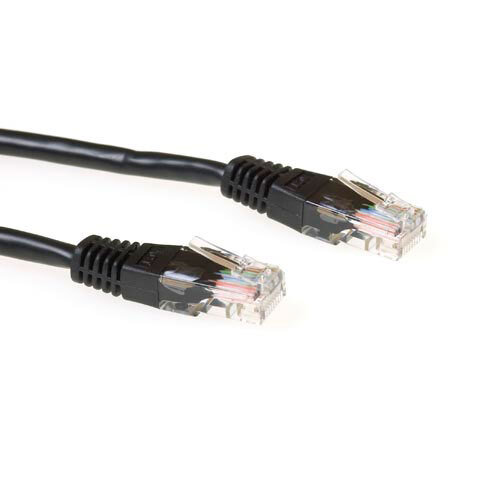 Advanced Cable Technology Zwarte 10 meter UTP CAT6 patchkabel met RJ45 connectoren