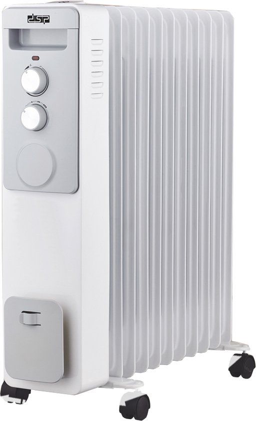 DSP KD3022 Elektrische Kachel - 2500 Watt - Wit - Met Wielen