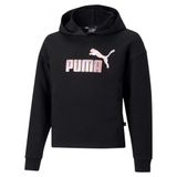 Puma Essentials Logo Cropped Hoodie Junior