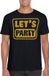 Bellatio Decorations Verkleed shirt voor heren - lets party - zwart - glitter