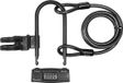 Unyqoos® U-slot, 10 mm, geharde zinklegering, inclusief 1,5 meter stalen kabel (PVC), 4-cijferige code, bevestigingsbeugel Ø60 mm, geschikt voor stadsfietsen en mountainbikes
