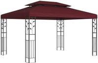 vidaXL Prieel 3,97 x 2,96 x 2,68 m Wijnrood Polyester en Staal