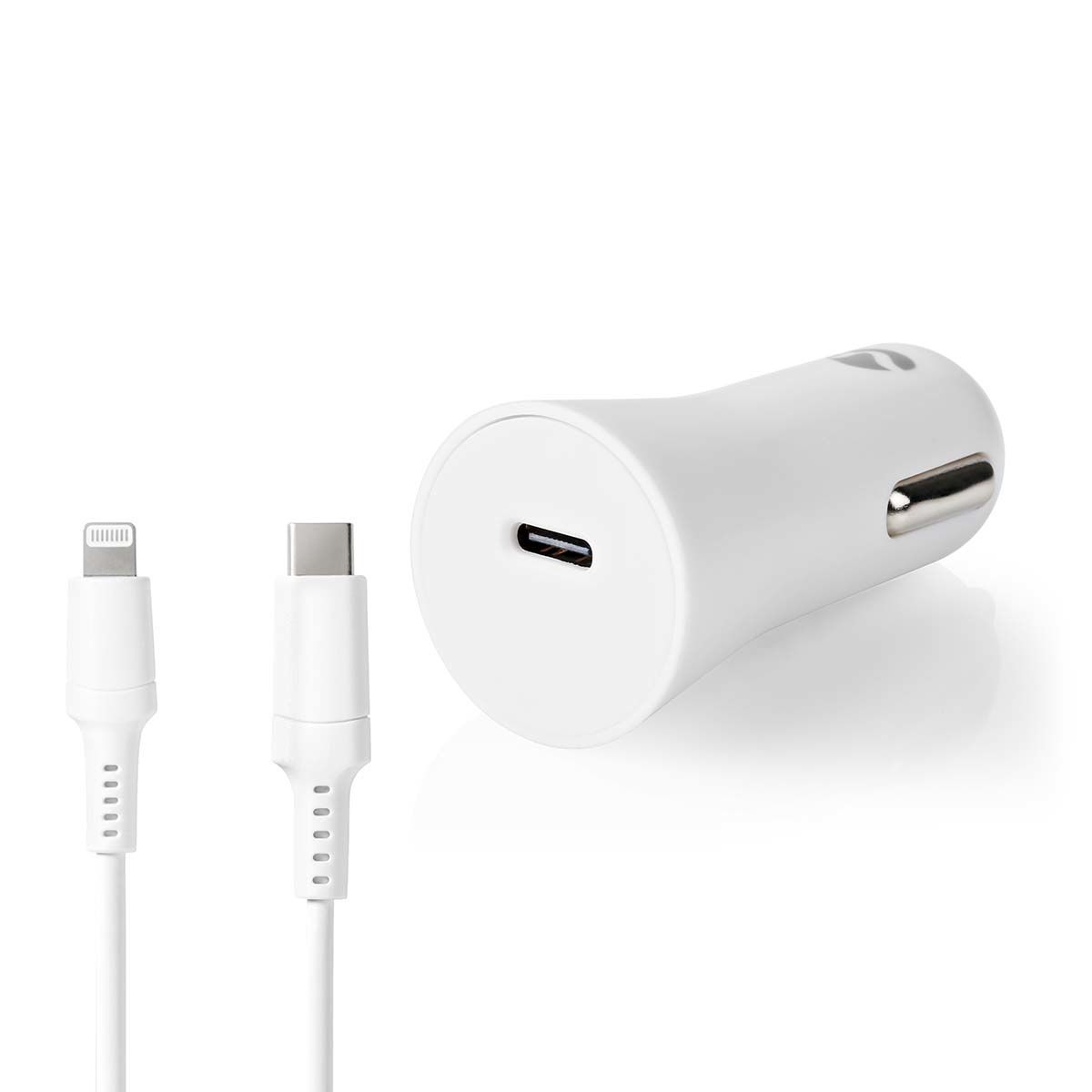 Nedis 20W USB-C Car Charger - White