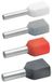 Klauke 8678 Dubbele adereindhulzen 0.25 mm² Deels geïsoleerd Lichtblauw 1000 stuk(s)