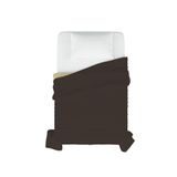 Elegant zomer dekbed bruin/crème, 100% microvezel, 220x270cm