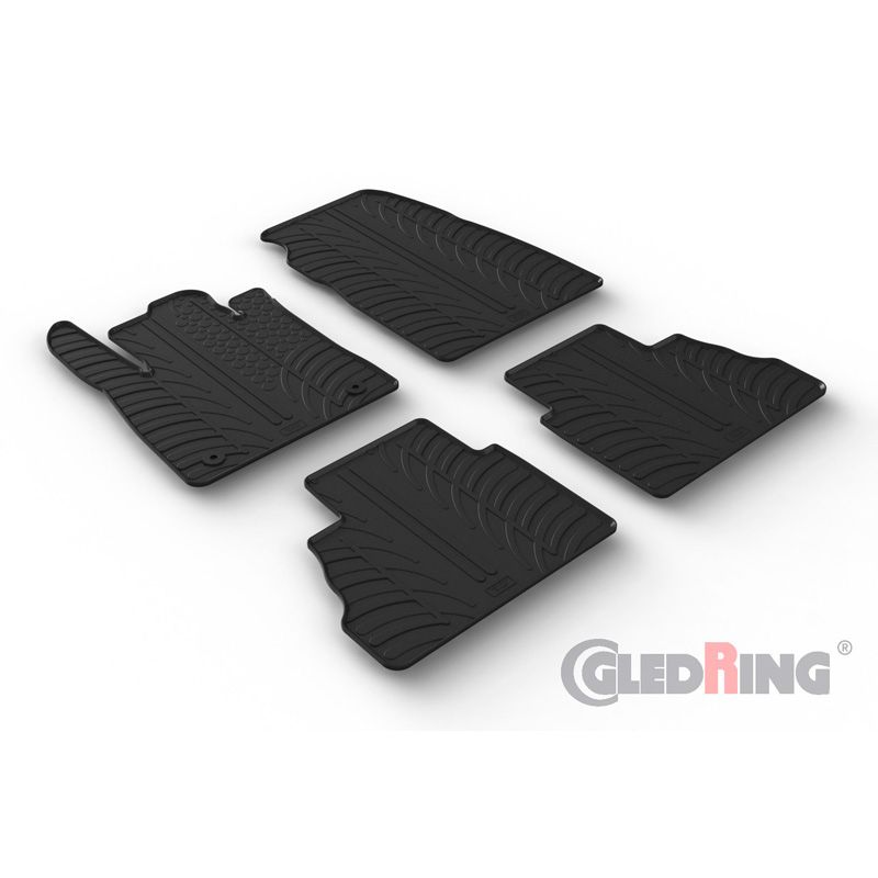 Rubbermatten passend voor Ford Tourneo Courier 2023- (T profiel 4-delig + montageclips)