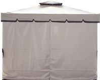 Set met 4 zijdelingse reservehoezen voor tuinpaviljoen, beige (3 x 4 m)