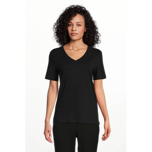 SELECTED FEMME T-shirt SLFESSENTIAL - Zwart - Biologisch Katoen