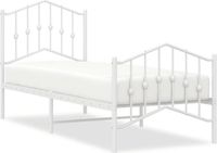 vidaXL Bedframe Metaal Wit 75x190 cm