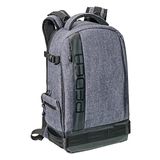 PEDEA DSLR-camerarugzak "Fashion" met displaybeschermfolie voor Canon EOS 5DS R M6 M100 100D G1X Mark III SX740 / Nikon Z6 D850 / Panasonic Lumix DC GH5 GX800 / Sony Alpha 6000 6500 grijs