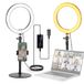 NEEWER 10 inch 20 W LED ringlamp met bureaustandaard telefoonhouder compatibel met iPhone Laptop tweekleurig 2900K - 7000K USB C PD ingang CRI97+ 1660LX / 0,5 m selfie make-up TikTok videolicht RH10B