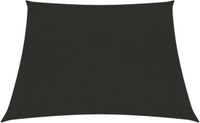 vidaXL Zonnezeil 160 g/m² 3/4x2 m HDPE Zwart