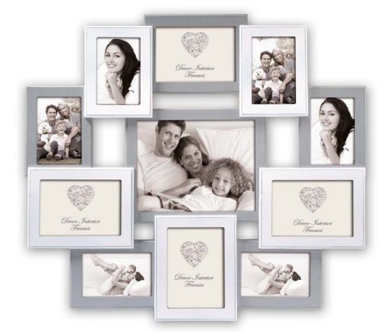 ZEP Rouen Collage Fotolijst - Grijs/Wit - 11 Foto's