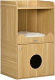 PawHut 3-laags kattenbak met kussen, 60x45x103 cm