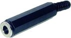 Tru Components TRU COMPONENTS 1559783 Jackplug 6.35 mm Koppeling, recht Stereo Zwart
