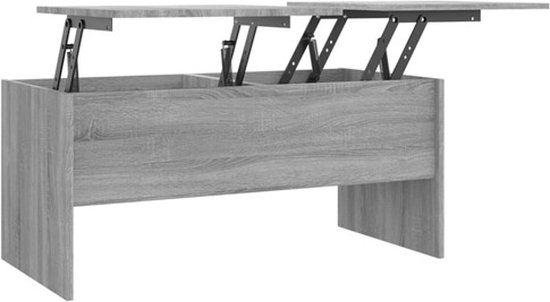 vidaXL Salontafel 102x50,5x46,5 cm Bewerkt Hout Grijs Sonoma Eiken
