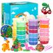LCHM Magic Clay 36 kleuren, luchtdrogende klei, ultralichte modelleerklei, doe-het-zelf creatieve modelleerdeeg met projectboekje en modelleergereedschap, beste verjaardag kinderen