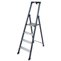 Krause 124180 Sepro stalen steigertrap, geanodiseerd, 4 treden