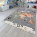 TT Home Tapis enfant antidérapant animal, couleur : Gris Bleu Brun, taille : 120x160 cm