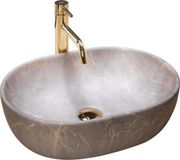 REA Lara Beige Opzetwastafel Steen Imitatie 48,5x35 cm