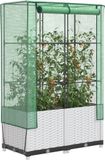 Maison Exclusive - Lit de jardin surélevé avec abri, aspect rotin, 80x40x138 cm