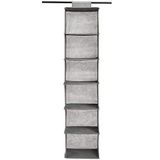 Amazon Basics - Ophangkast voor de kast, 6 planken, grijs, 22D x 29W x 23H cm