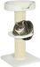 PawHut Poteau griffoir - Panneau de particules, Laine de mouton - 45L x 45l x 91H cm - Crème blanc