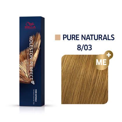 Wella Koleston Perfect Me+ Pure Naturals Haarverf - 8/03 Blond - 60ml