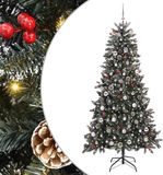 vidaXL Kunstkerstboom met 300 LED Groen 210 cm PVC en Plastic en Staal
