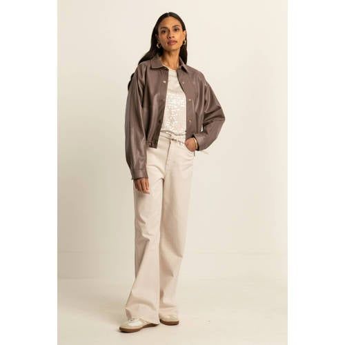 Expresso wide leg jeans crème