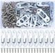 SnelShoppen - 40 Stuks Sleufpendanten, Metaal Bevestigingsmaterialen, Sleufsluiting voor Fotolijsten en Spiegels, Inclusief 80 Schroeven, 44x16mm, Zwart