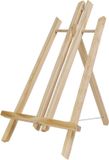 Intirilife Tafelschildersezel van beukenhout, 27 x 50 cm, opvouwbare fotohouder, fotostandaard, ruimtebesparende driepotige zittende ezel, display ezel voor kinderen, statief om te tekenen