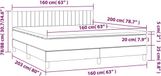 vidaXL Boxspring met matras stof taupe 160x200 cm