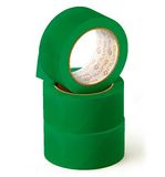 OFITURIA Cinta Adhesiva, color Verde, Cinta para Embalaje y Organizar tus Cajas y Envíos, Precinto de Varios Colores Vibrantes 66 mt x 48 mm (3 und. - Verde)