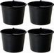 Merkloos Bouwemmers - Set van 4x stuks - Specie emmers - 20 liter - met maatverdeling.