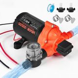 VEVOR Rv-Waterpomp, 12 V Dc 4 Gpm (15,1 L/Min), 3-Kamer Zelfaanzuigende Membraanwaterpomp met Automatische Drukschakelaar, Maximale Druk 40 Psi, Op Aanvraag voor Rv, Caravan, Boot, Jacht, Autowassen