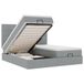 VidaXL Ottoman Bed with Mattresses and LEDs 160x200cm Fabric Light Grey