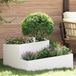 Maison Exclusive - Pot de plante de jardin blanc, 80 x 80 x 50 cm, en acier laminé à froid