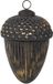 Clayre & Eef Kerstbal Ø 10 cm Zwart Glas - Metallic - Incl. Hanger