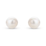Miore Oorbellen Dames Parels - van Zilver - Met Zoetwaterparels - Knopjes - 6.0 mm - Allergeenvrij