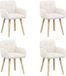 vidaXL Eetstoelen 4 stuks Bouclé Crèmekleurig 59 x 56,5 x 85 cm