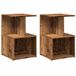 VidaXL Nachtkastjes 2 stuks oud hout 35x35x55 cm bewerkt hout