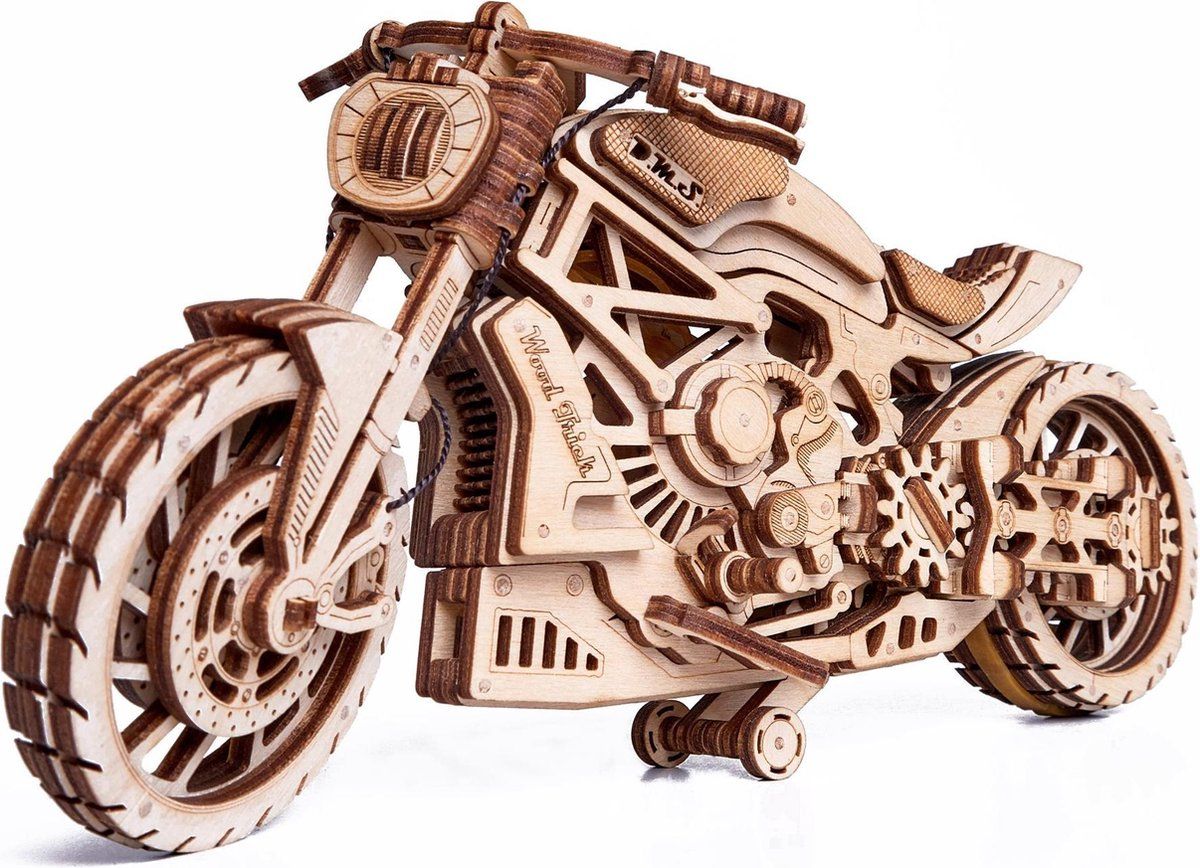 Wood Trick Motorfiets DMS - Houten Modelbouw - Unisex - Hout - 2021 - 4820195190838
