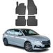 OMAC Automatten voor alle seizoenen, compatibel met Skoda Scala 2019-2022, 3D-snit, hoge randen, rubber, voor alle seizoenen, zwart