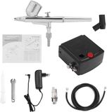 Merkloos Multifunctionele Dual Action Airbrushsysteem Kit - Draagbare Pomp Spray Air Brush Gun Set voor Ambacht Cake Decorating