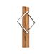 EGLO Boyal Led-wandlamp voor binnen, wandlamp met houten balken, ganglamp | muur van rustiek hout en zwart metaal, wandspot FSC-gecertificeerd, warmwit, 56 cm