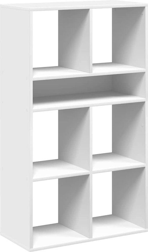 vidaXL Boekenkast - 66x31x112 cm - Bewerkt hout - Wit
