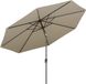 LifeGoods Parasol - Jardin - Ø346 cm - Inclinable à 30° - Imperméable - UPF50+ - Taupe
