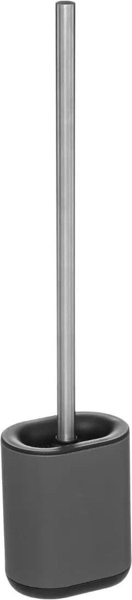 5five WC- / toiletborstel met houder plat grijs polypropyleen 53 cm